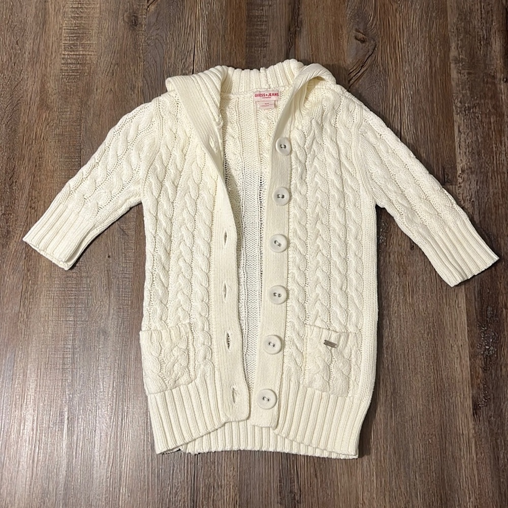 Guess 3/4 sleeves hooded sweater size S